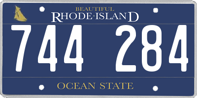RI license plate 744284