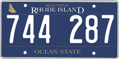 RI license plate 744287