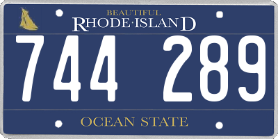 RI license plate 744289