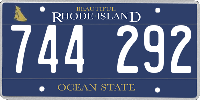 RI license plate 744292