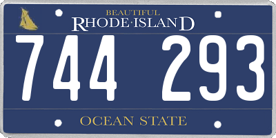 RI license plate 744293