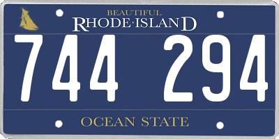 RI license plate 744294