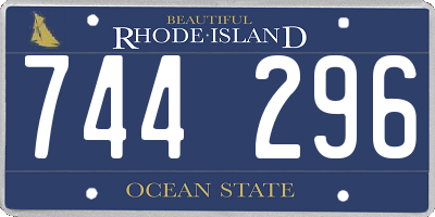 RI license plate 744296