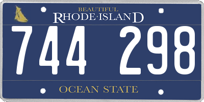 RI license plate 744298