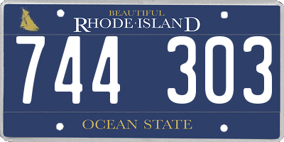 RI license plate 744303
