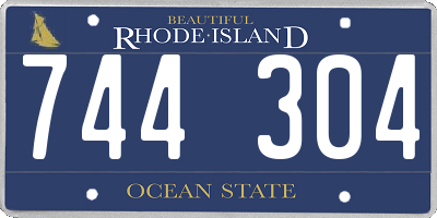 RI license plate 744304