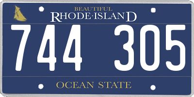 RI license plate 744305