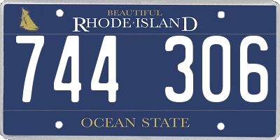 RI license plate 744306