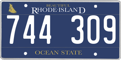 RI license plate 744309