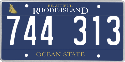 RI license plate 744313