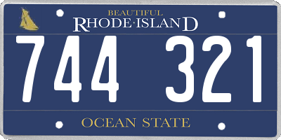 RI license plate 744321