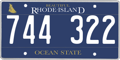 RI license plate 744322