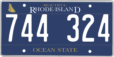 RI license plate 744324
