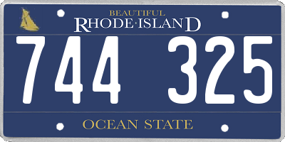 RI license plate 744325