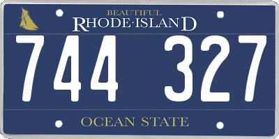 RI license plate 744327