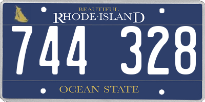 RI license plate 744328