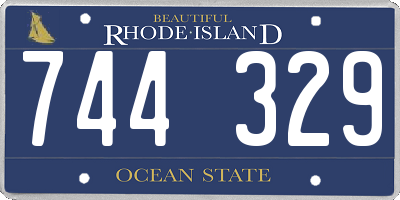 RI license plate 744329