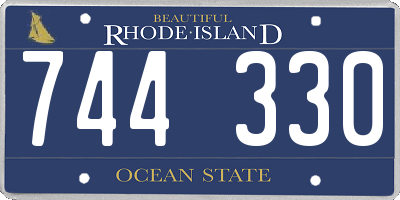 RI license plate 744330