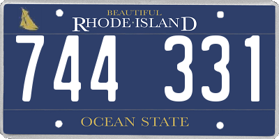 RI license plate 744331