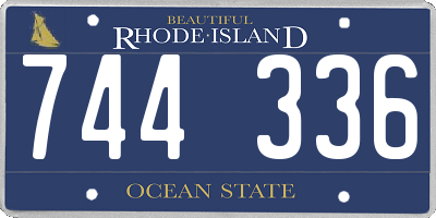 RI license plate 744336