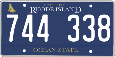 RI license plate 744338