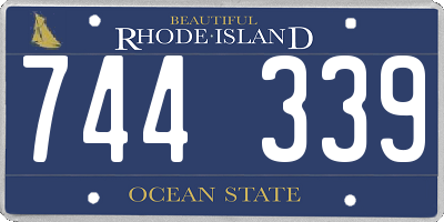 RI license plate 744339