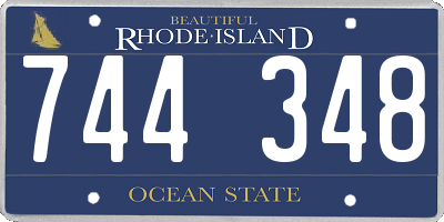 RI license plate 744348