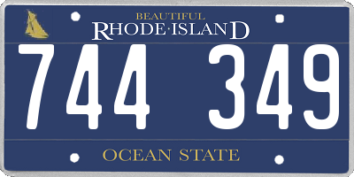 RI license plate 744349