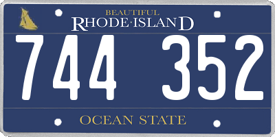 RI license plate 744352