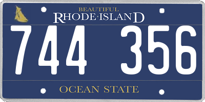RI license plate 744356