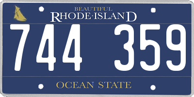 RI license plate 744359