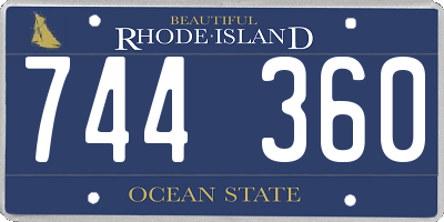 RI license plate 744360