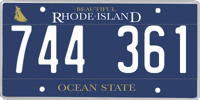 RI license plate 744361