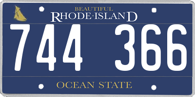 RI license plate 744366