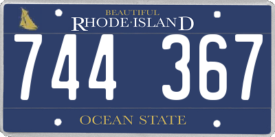 RI license plate 744367
