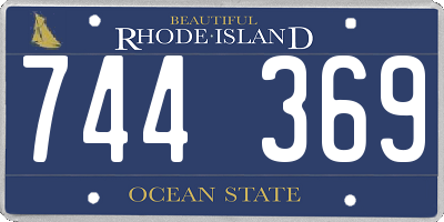 RI license plate 744369