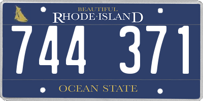 RI license plate 744371