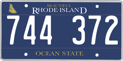 RI license plate 744372