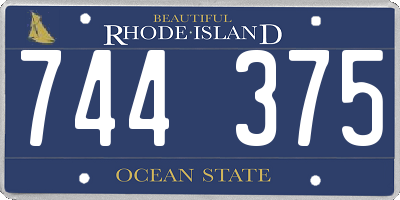 RI license plate 744375