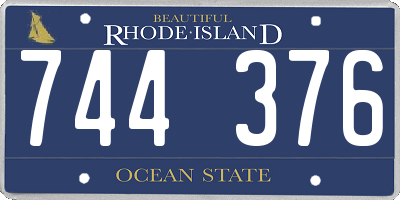 RI license plate 744376