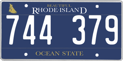 RI license plate 744379