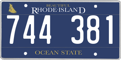 RI license plate 744381