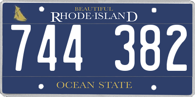 RI license plate 744382