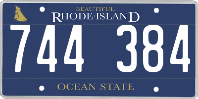 RI license plate 744384