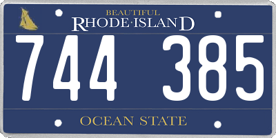 RI license plate 744385