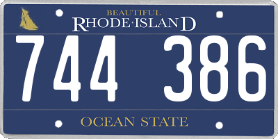 RI license plate 744386