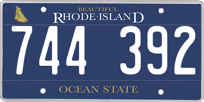 RI license plate 744392