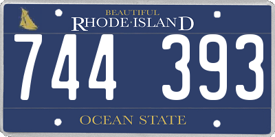 RI license plate 744393