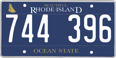 RI license plate 744396