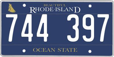 RI license plate 744397